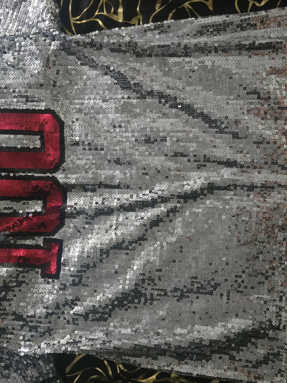 Mickey Mouse Silver Sequin Jersey